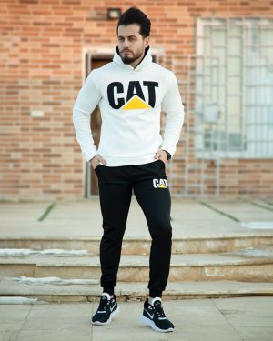 ست سویشرت شلوار مردانه مدل Cat (سفید)