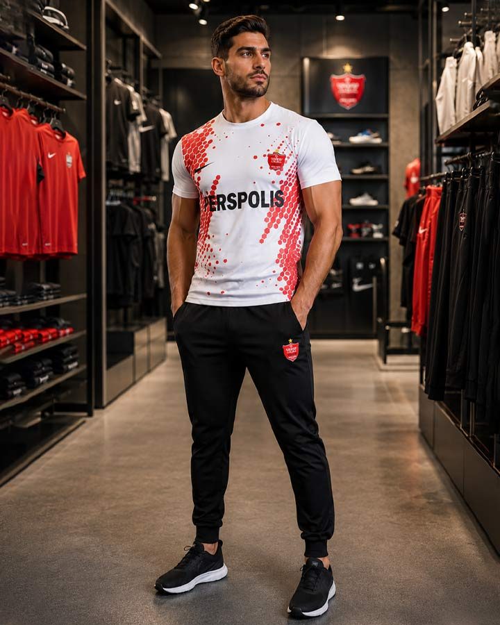 ست تیشرت شلوار مردانه پرسپولیس مدل Lisbon