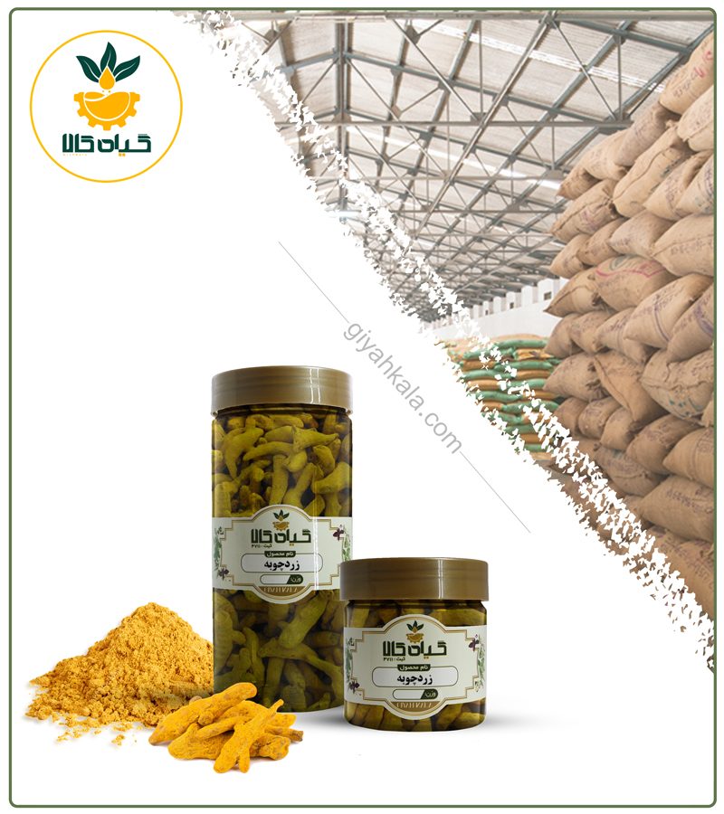 زردچوبه خشک یا پودری بسته بندی