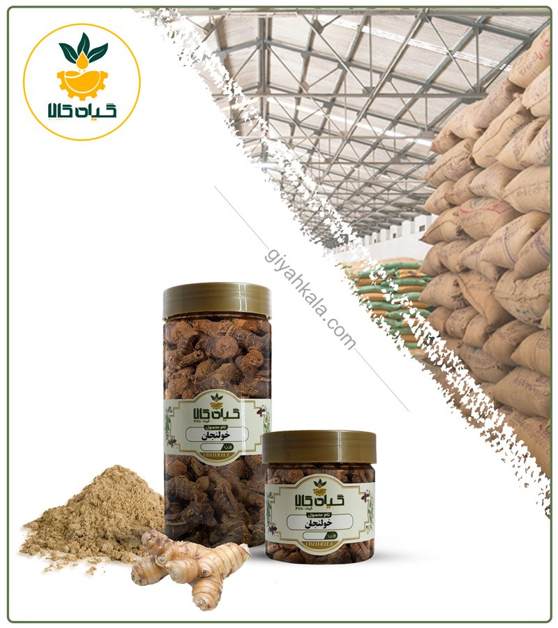 ریشه خولنجان خشک یا پودری بسته بندی