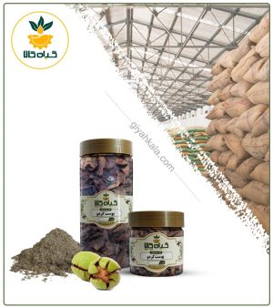پوست سبز گردو خشک یا پودری بسته بندی
