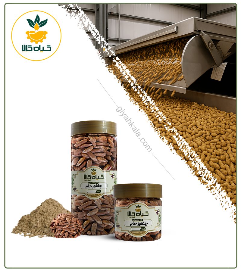 چلغوز (دانه کاج) بوداده بسته بندی
