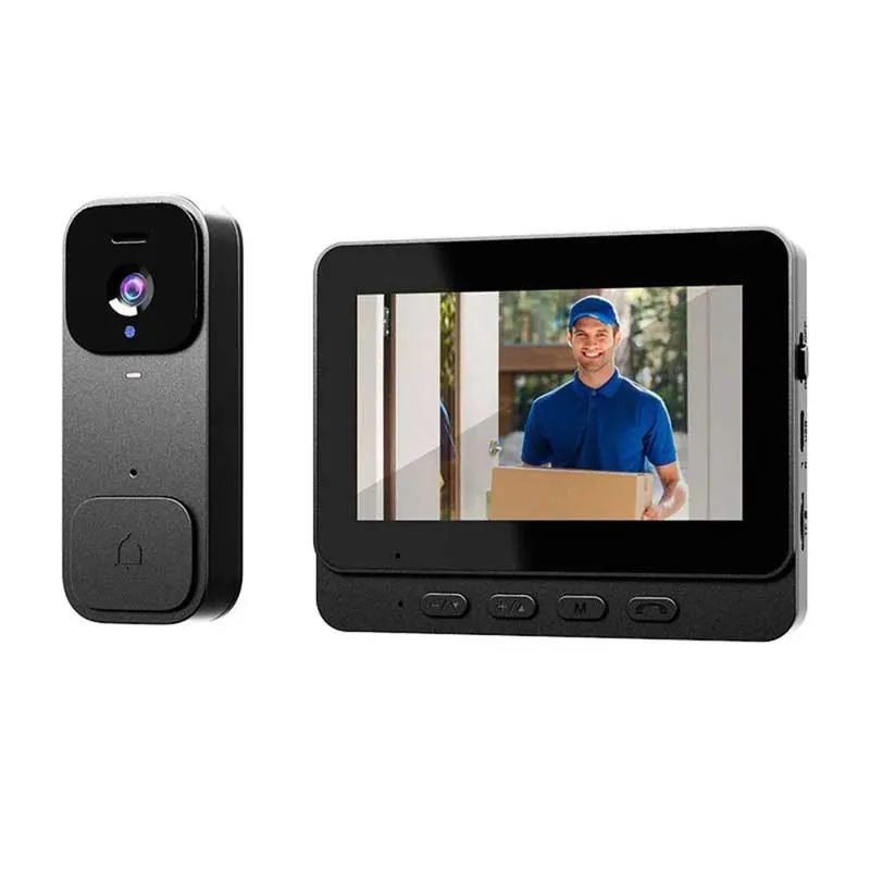 زنگ درب تصویری هوشمند بی سیم با مانیتور 4.3 اینچی مدل X7