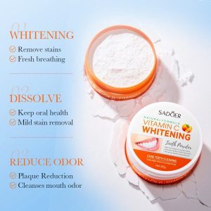 پودر سفیدکننده فوری دندان Sadoer مدل Vitamin C