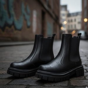 نیم بوت زنانه چلسی دوطرف کش-مشکی