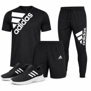 پکیج ست سه تیکه Adidas مردانه مدل Tenesi کفش ورزشی مردانه مدل Alshen