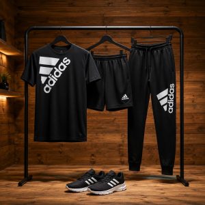 پکیج ست سه تیکه Adidas مردانه مدل Tenesi کفش ورزشی مردانه مدل Alshen