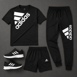 پکیج ست سه تیکه Adidas مردانه مدل Tenesi کفش ورزشی مردانه مدل Alshen