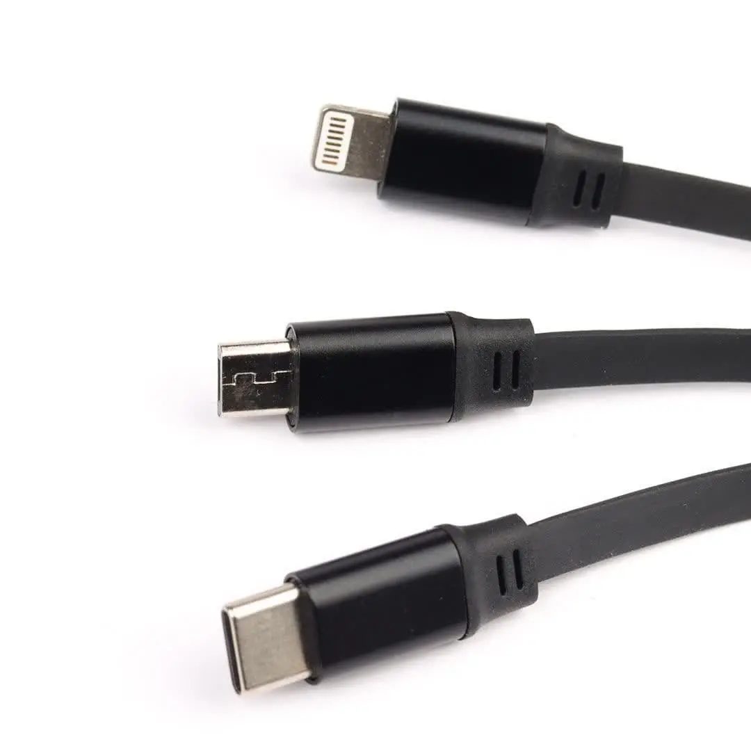 کابل 3 سر میکرو و تایپ سی و آیفون نیتو مدل NITU NT-UC090 3 in 1