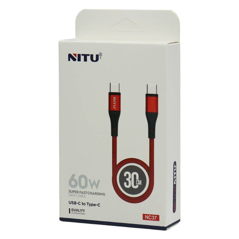 کابل پاور بانکی تایپ سی به تایپ سی نیتو مدل NITU NC37 Type-C to Type-C