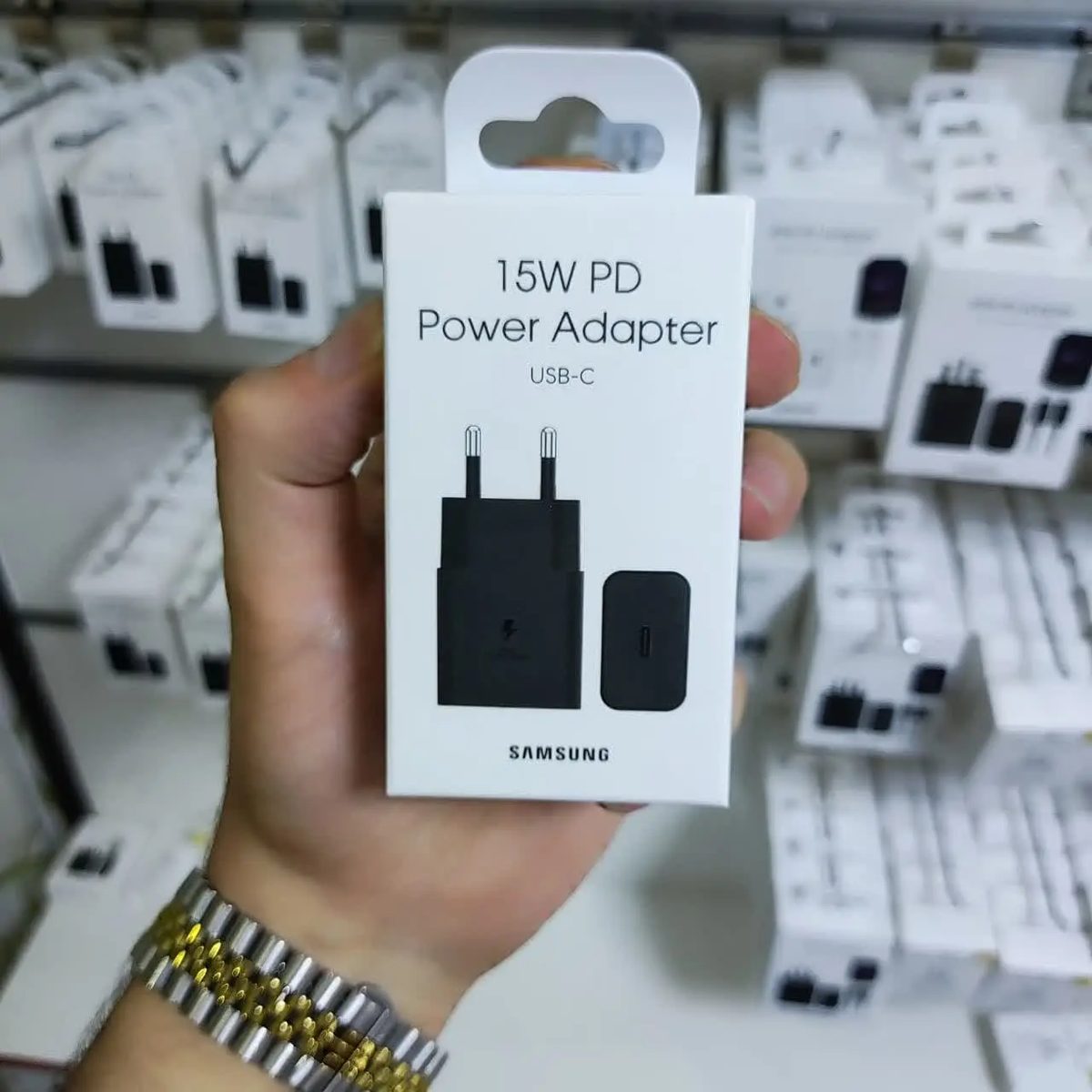 کله شارژر دو پین 15 وات سامسونگ مدل SAMSUNG 15W CHARGER EP-T1510NB