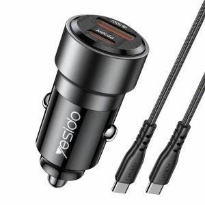 شارژر فندکی با کابل یسیدو مدل YESIDO Y55 FAST CHARGER