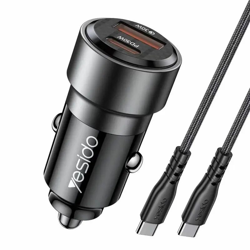 شارژر فندکی با کابل یسیدو مدل YESIDO Y55 FAST CHARGER