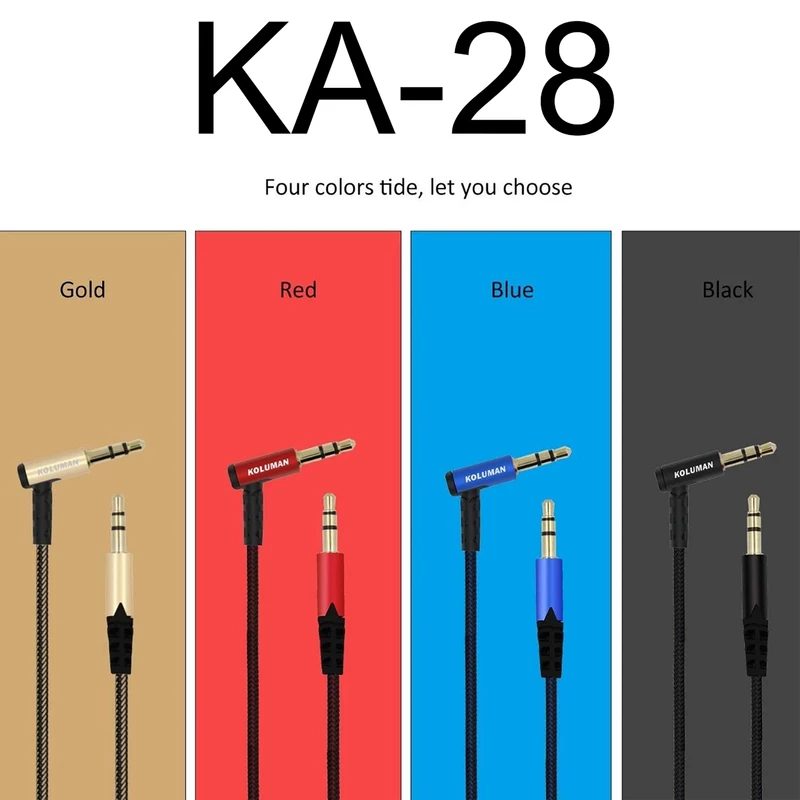کابل AUX سرخم کلومن مدل KOLUMAN KA-28