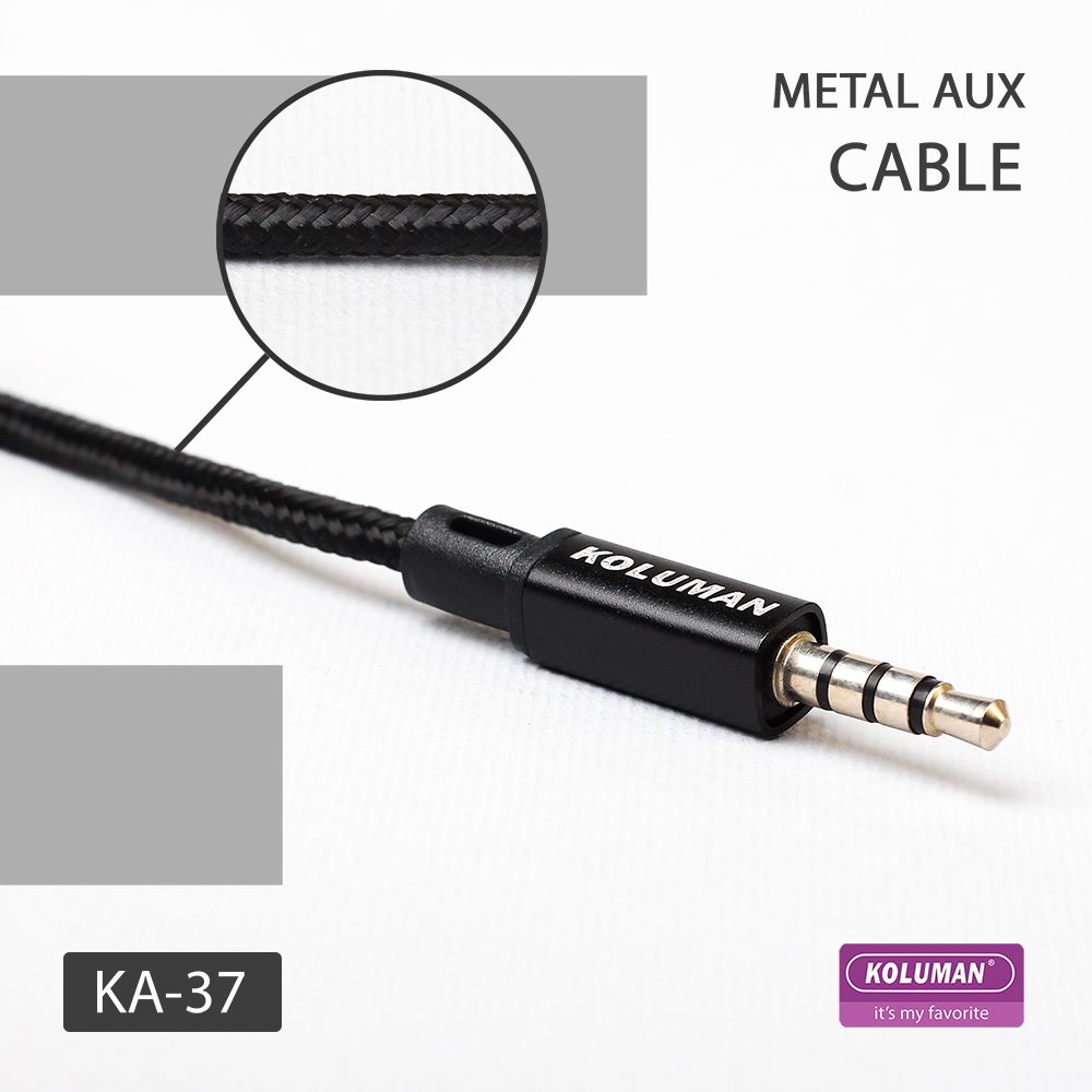 کابل AUX سرخم کلومن مدل KOLUMAN KA-37