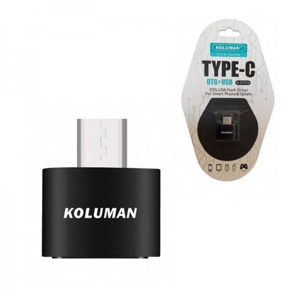 مبدل OTG تایپسی کلومن مدل KOLUMAN K-OT03 USB To Type-c