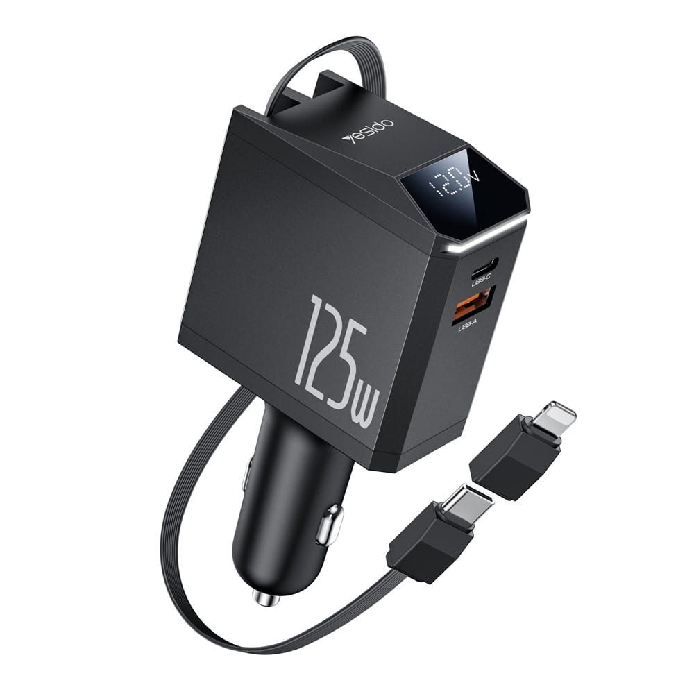 شارژر فندکی 4 پورت 125 وات یسیدو YESIDO Y71