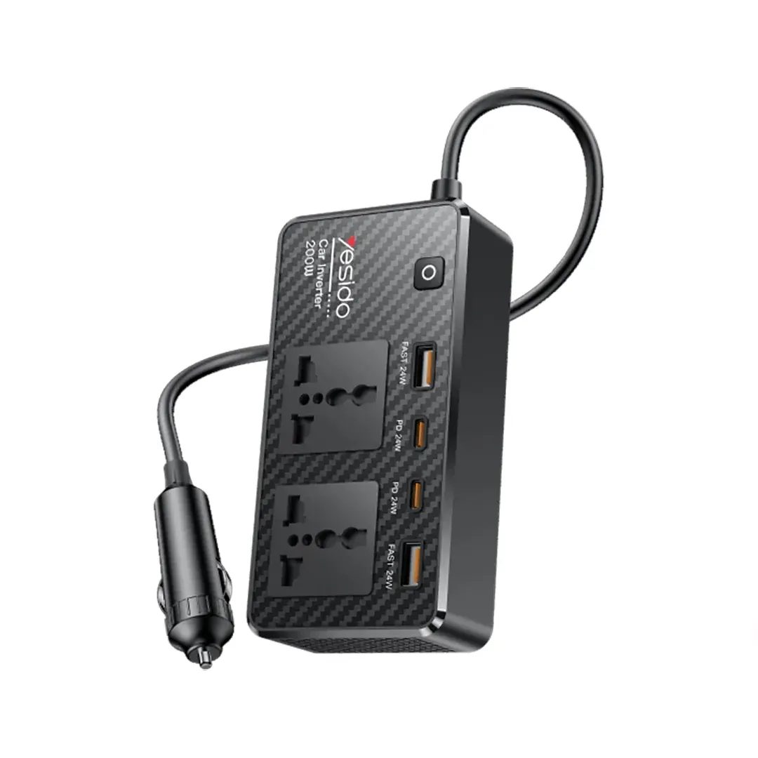 اینورتر فندکی خودرو 200 وات یسیدو YESIDO VC07
