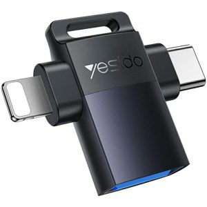 مبدل OTG دو کاره تایپسی و لایتنینگ یسیدو YESIDO GS35