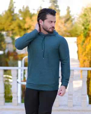 هودی مردانه کلاه دار مدل Icon (سبز یشمی)
