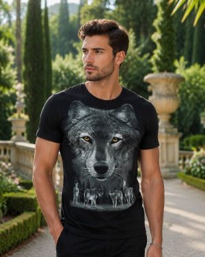 تیشرت مردانه مدل Wolf کد 5631
