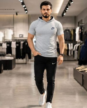 ست تیشرت شلوار Nike مدل  OLES (طوسی روشن)