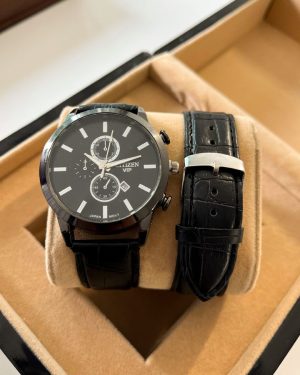 ساعت مردانه cttizen vip (تمام مشکی )کد 6301