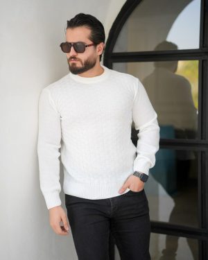 بافت مردانه مدل carlo (سفید) کد 6419