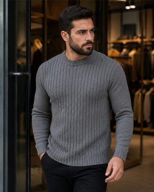 بافت مردانه مدل Maran زغالی کد (6440)