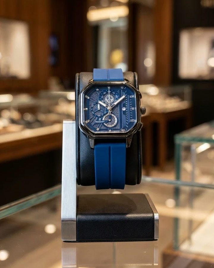 ساعت HUBLOT طرح سه موتوره (سورمه ای) کد 6559