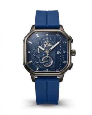 ساعت HUBLOT طرح سه موتوره (سورمه ای) کد 6559
