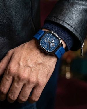 ساعت HUBLOT طرح سه موتوره (سورمه ای) کد 6559