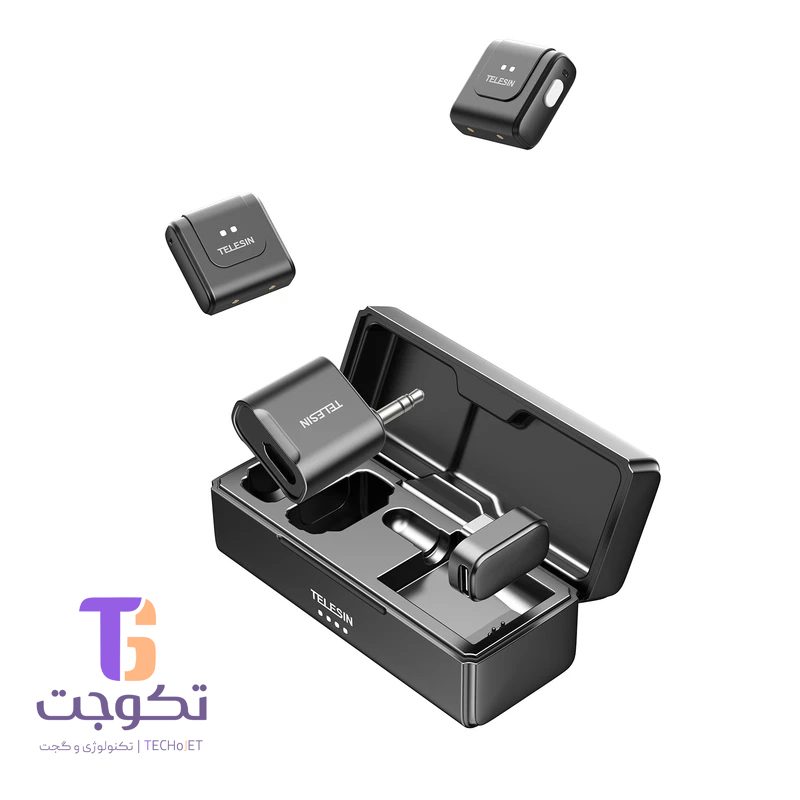 میکروفون یقه ای telesin مدل p5-mpc-14