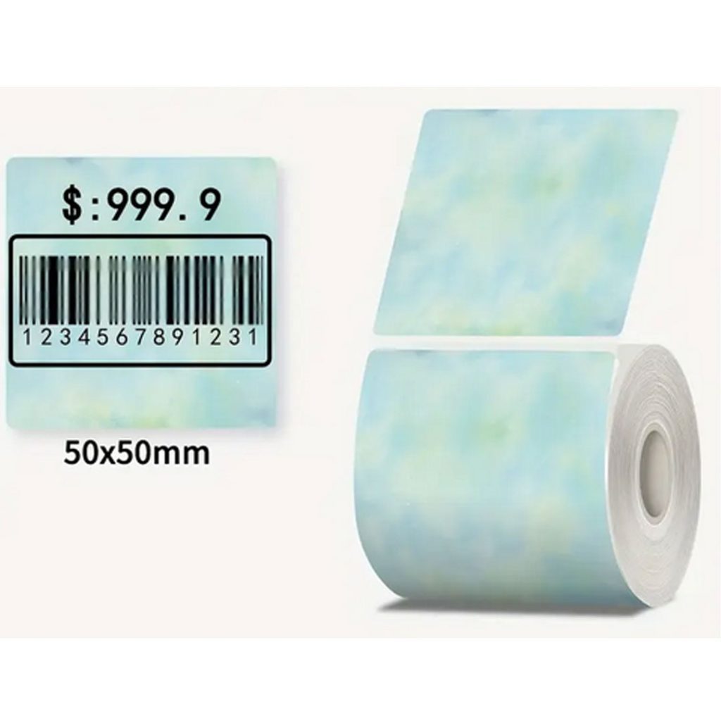 لیبل پرینتر حرارتی سایز 50×50 آبی