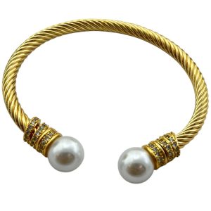 دستبند زنانه بنگل دیوید یورمن مدل مروارید کد B5261