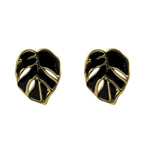 گوشواره زنانه میناکاری مدل برگ کد E5782