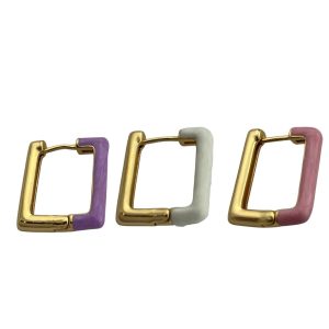 گوشواره زنانه میناکاری مدل مربع کد E5797