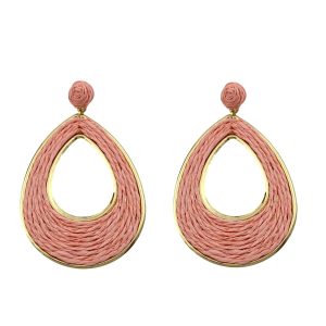 گوشواره زنانه مدل اشک حصیری کد E5906