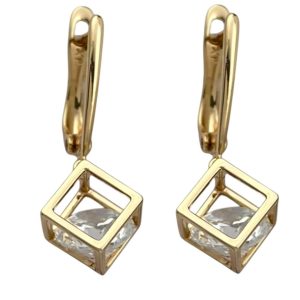 گوشواره زنانه ژوپینگ مدل مکعب کد E5997