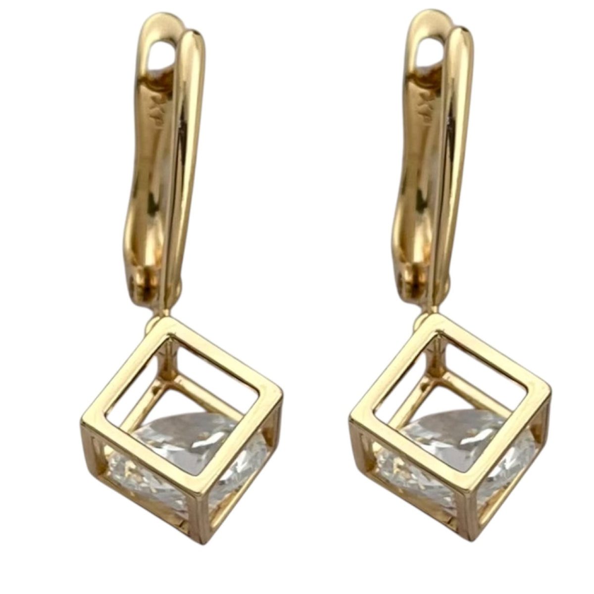 گوشواره زنانه ژوپینگ مدل مکعب کد E5997