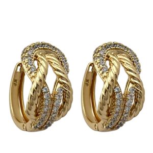 گوشواره زنانه ژوپینگ مدل جواهری کد E6007