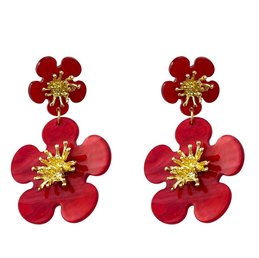 گوشواره زنانه مدل گل کد E6103