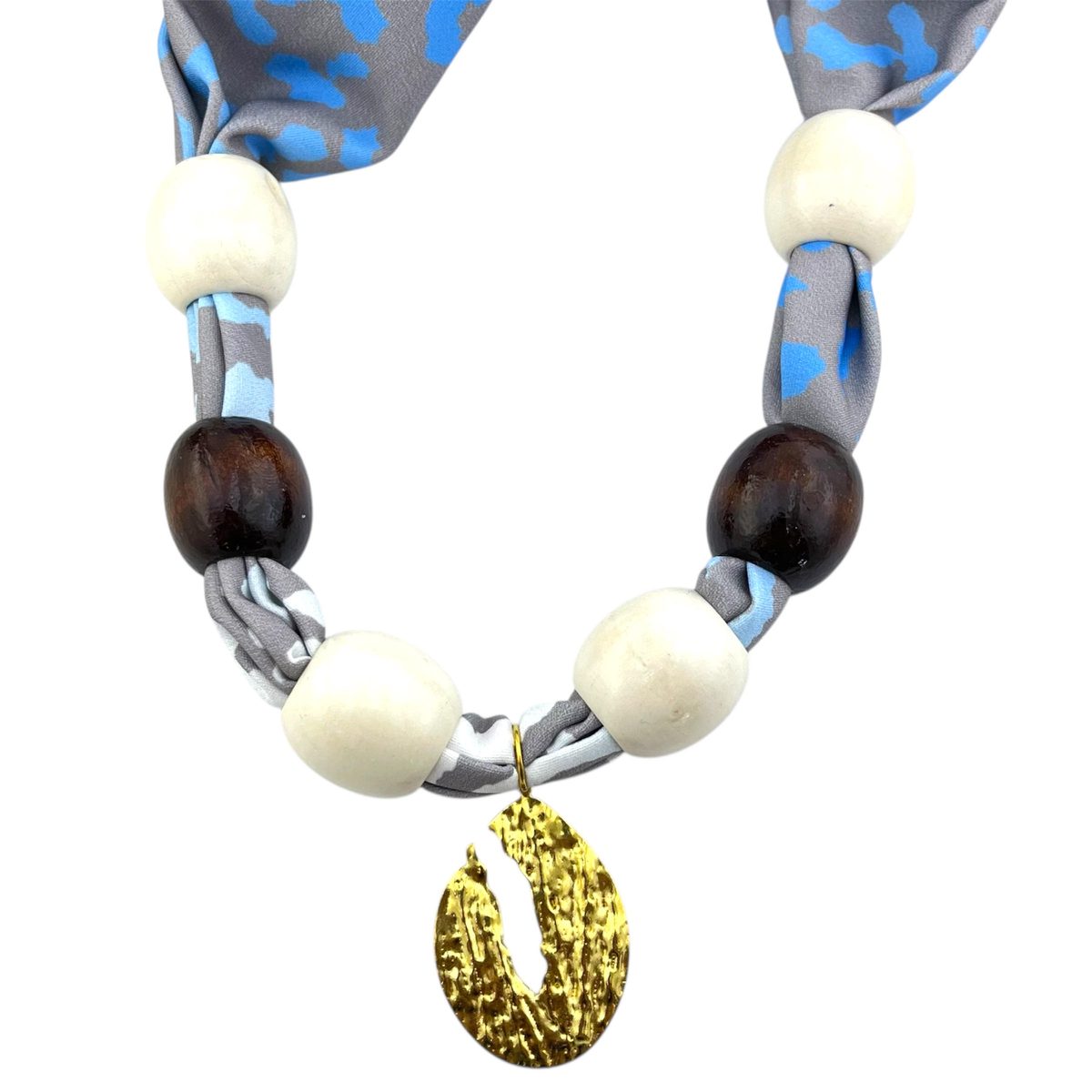 گردنبند زنانه پارچه ای مدل توپی کد N5159