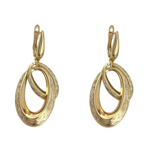 گوشواره زنانه ژوپینگ مدل حلقه ای تراشیده کد E6293