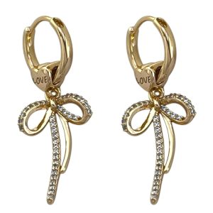 گوشواره زنانه ژوپینگ مدل پاپیون کد E6284