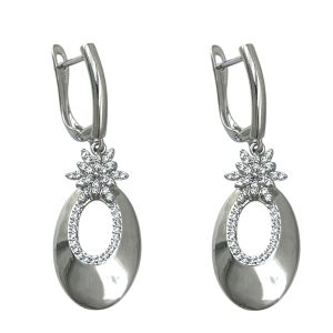 گوشواره زنانه ژوپینگ مدل گل جواهری کد E6280