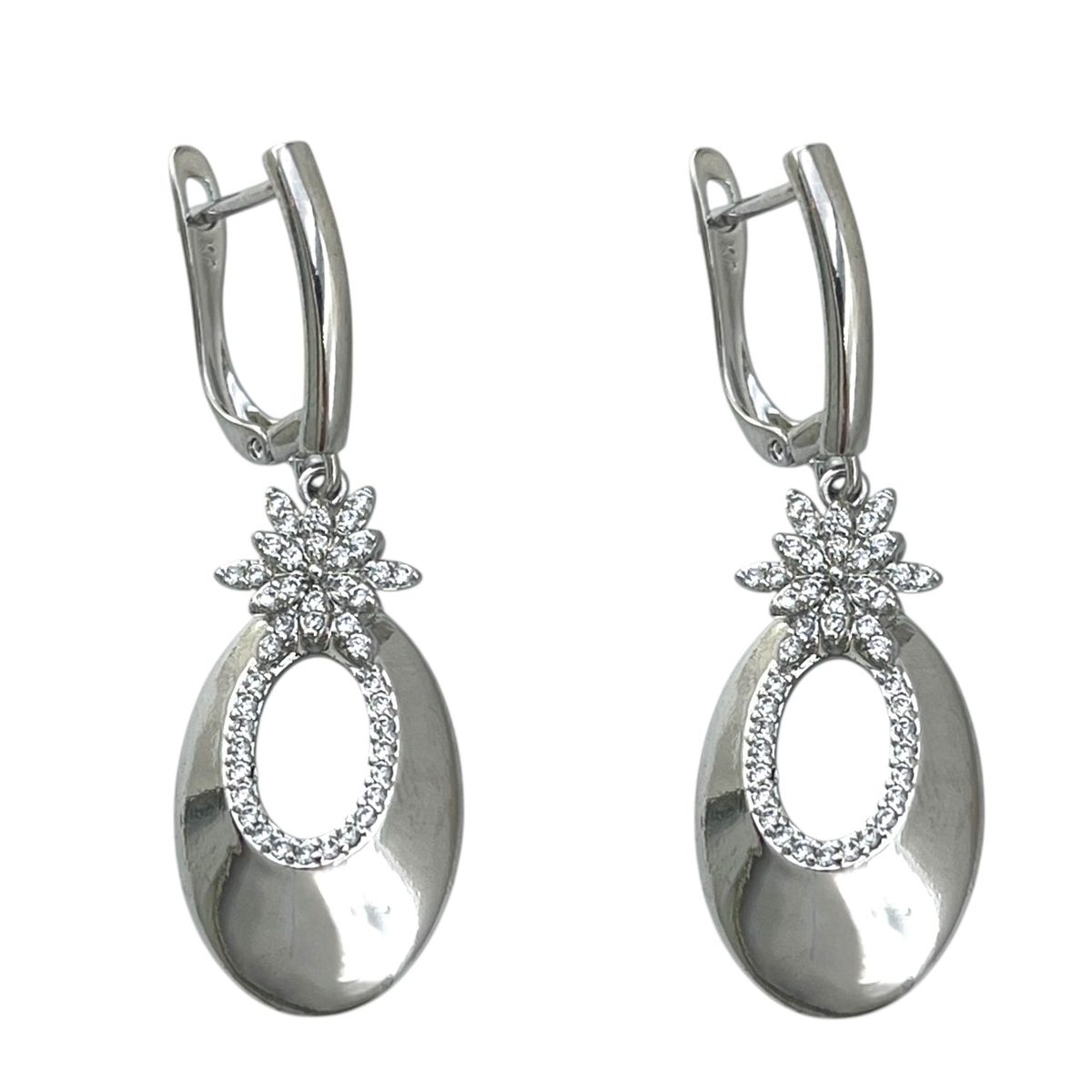 گوشواره زنانه ژوپینگ مدل گل جواهری کد E6280