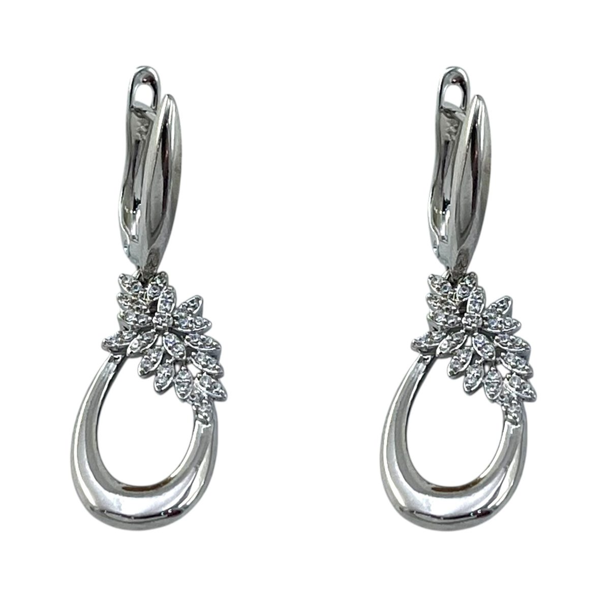 گوشواره زنانه ژوپینگ مدل گل جواهری کد E6279