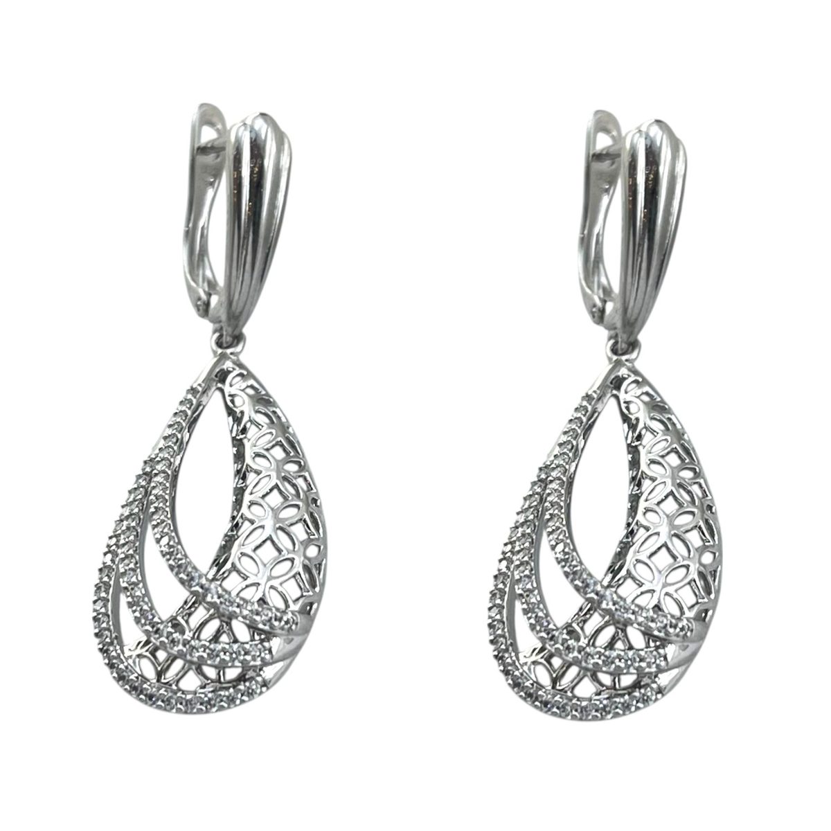 گوشواره زنانه ژوپینگ مدل جواهری کد E6277