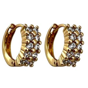 گوشواره زنانه ژوپینگ مدل نگین جواهری کد E6246